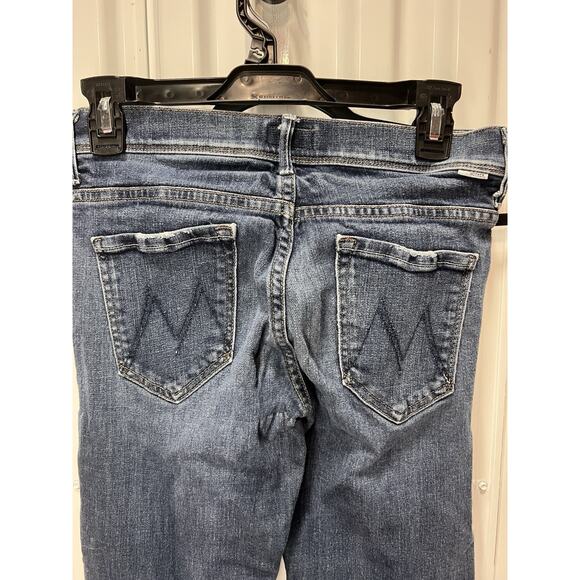 Mother Jeans Womens 28 Long Blue Flare Cruiser Dark Wash Partners Under Cover - Picture 5 of 16